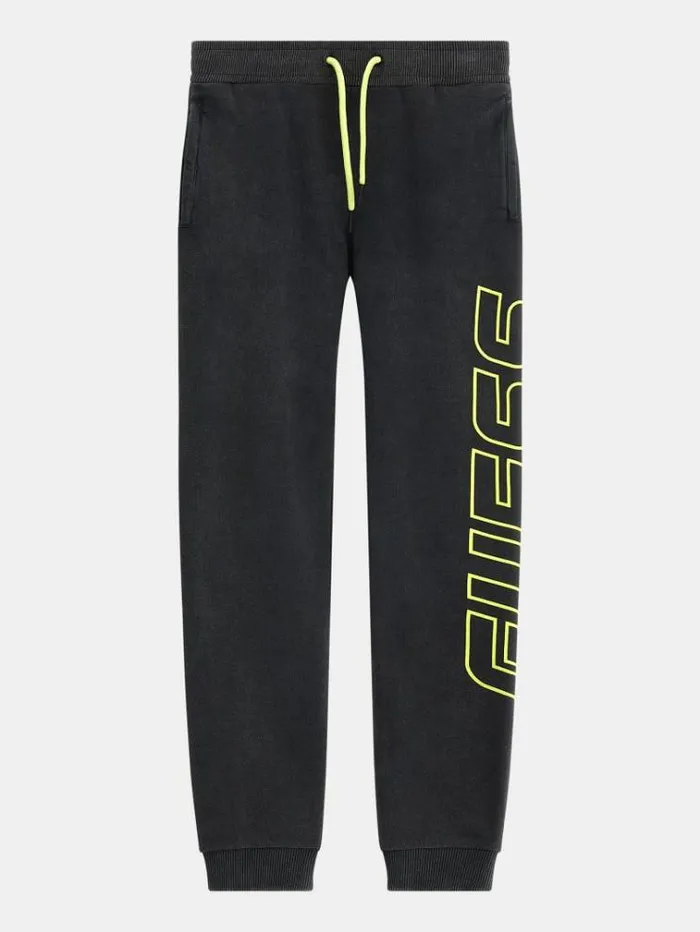 Kids Side Logo Print Pant Black Guess Trousers