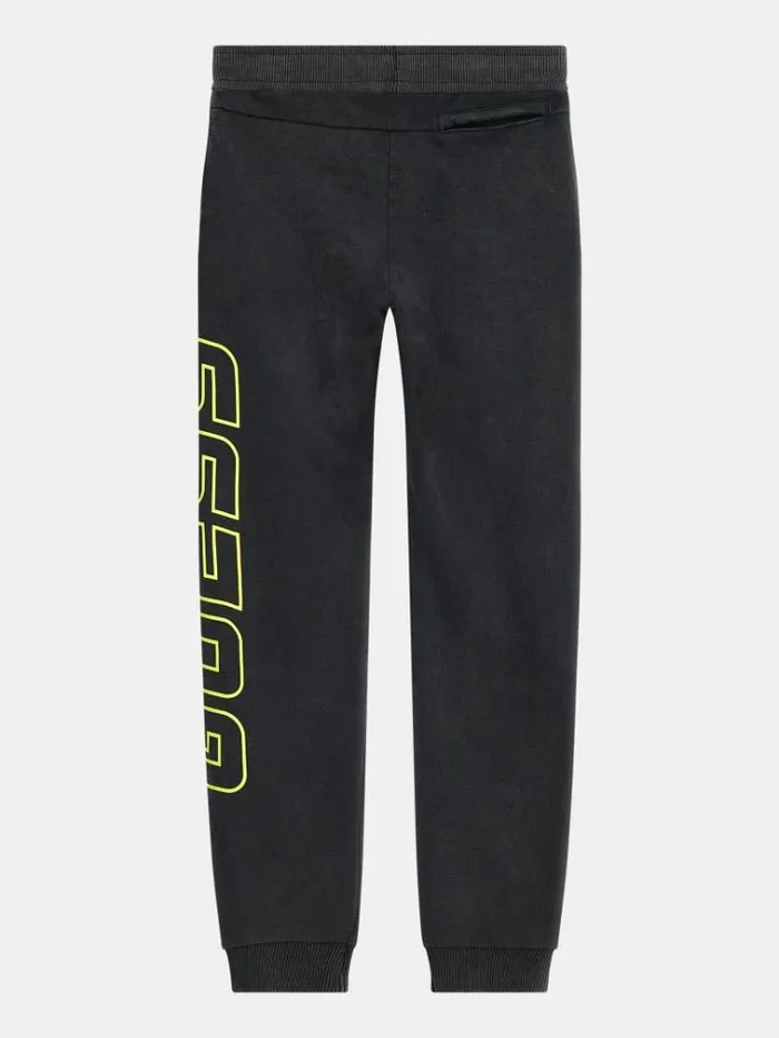Kids Side Logo Print Pant Black Guess Trousers