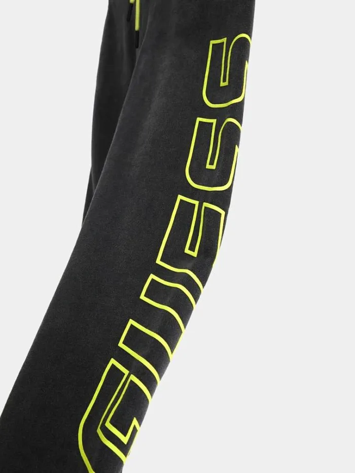 Kids Side Logo Print Pant Black Guess Trousers