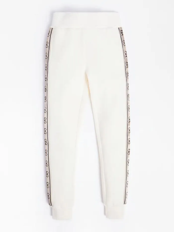 Kids Side Logo Sweatpant White Guess Trousers And Skirts