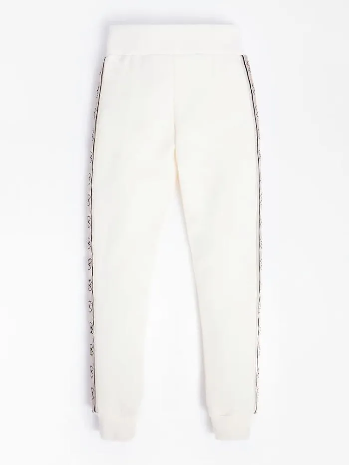 Kids Side Logo Sweatpant White Guess Trousers And Skirts