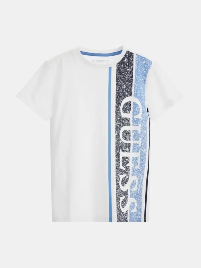 Kids Side Logo Tshirt White Guess Tops And Tshirts