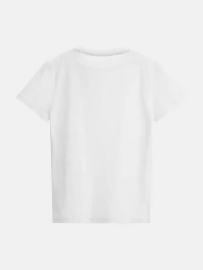 Kids Side Logo Tshirt White Guess Tops And Tshirts