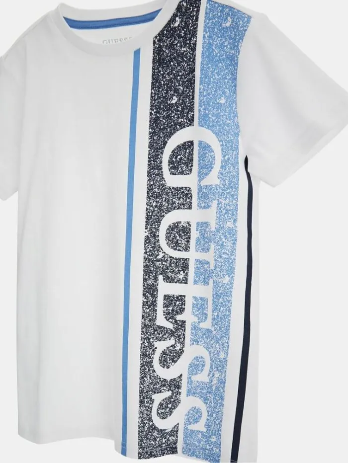 Kids Side Logo Tshirt White Guess Tops And Tshirts