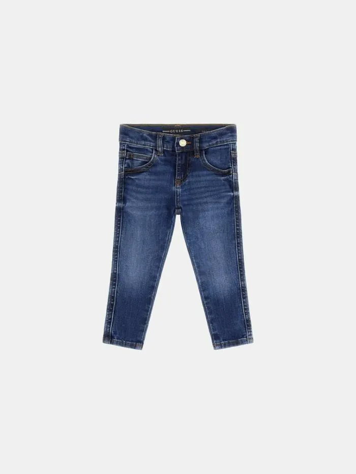 Kids Skinny Denim Pants Dark Blue Guess Trousers And Skirts