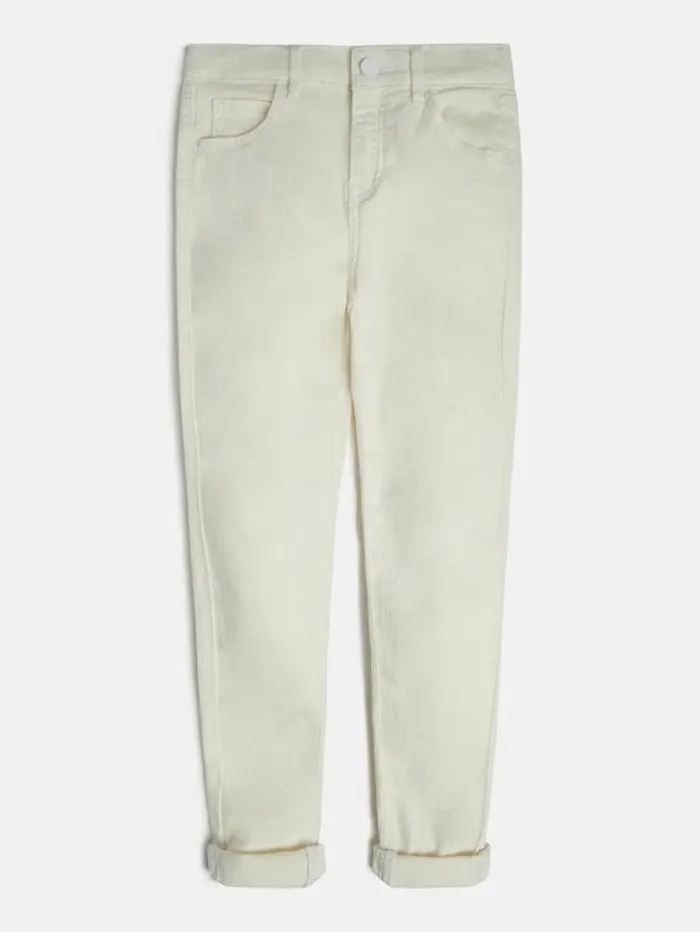 Kids Skinny Fit Pant White Guess Trousers And Skirts