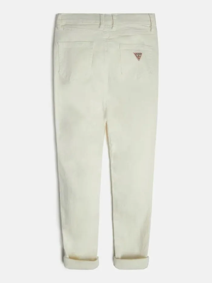 Kids Skinny Fit Pant White Guess Trousers And Skirts