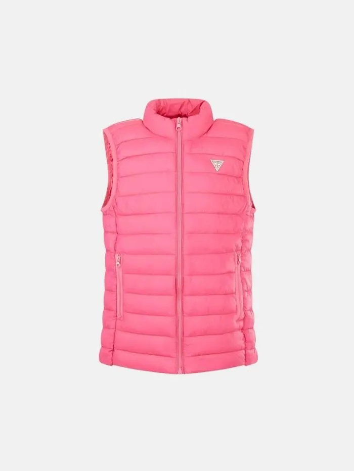 Kids Sleeveless Padded Jacket Pink Guess Coats And Jackets