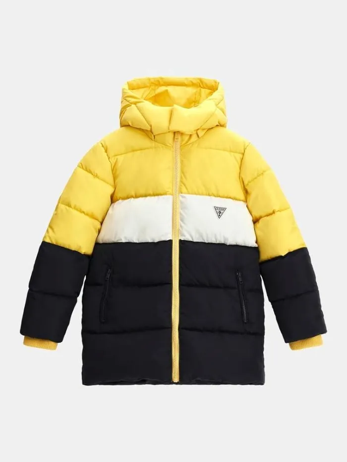 Kids Striped Puffer Multicolor Pattern Guess Coats And Jackets