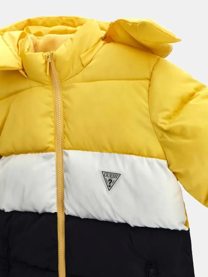 Kids Striped Puffer Multicolor Pattern Guess Coats And Jackets