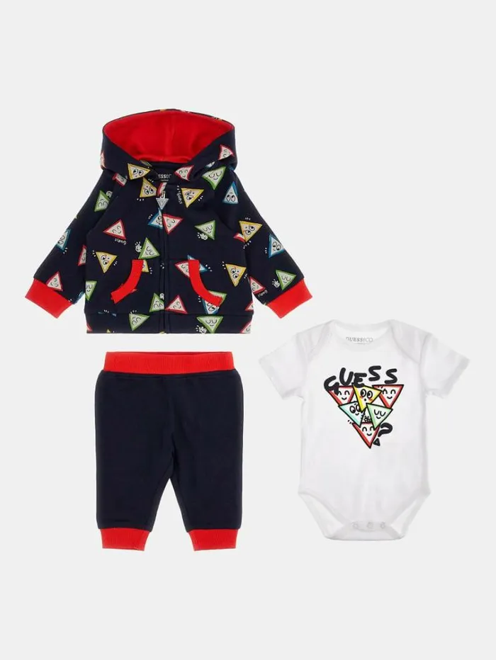 Kids Sweatshirt Body And Pant Set Multicolor Pattern Guess Onepiece Suits And Sets