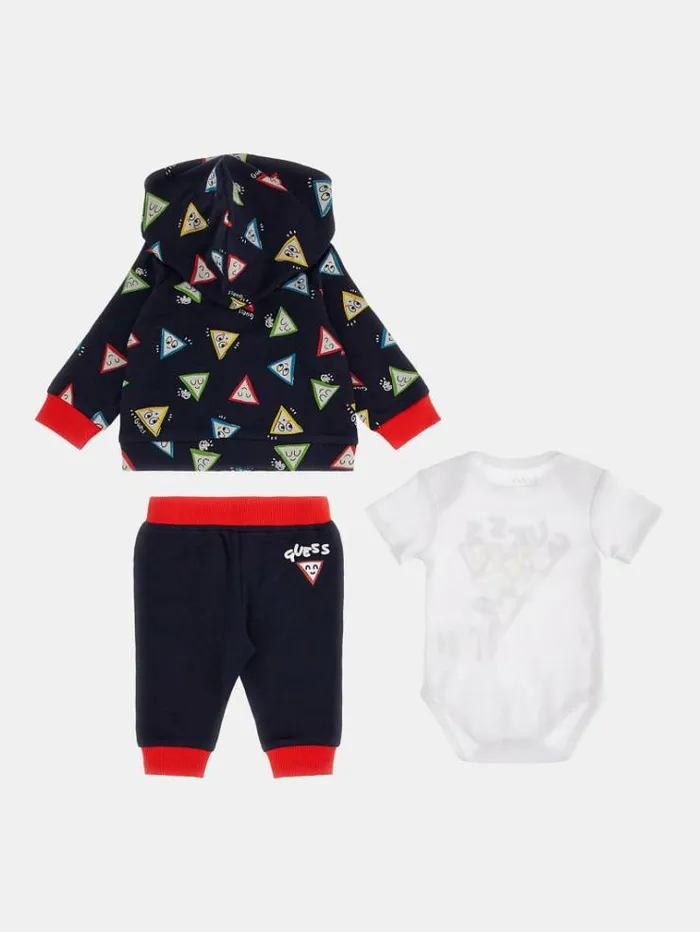 Kids Sweatshirt Body And Pant Set Multicolor Pattern Guess Onepiece Suits And Sets