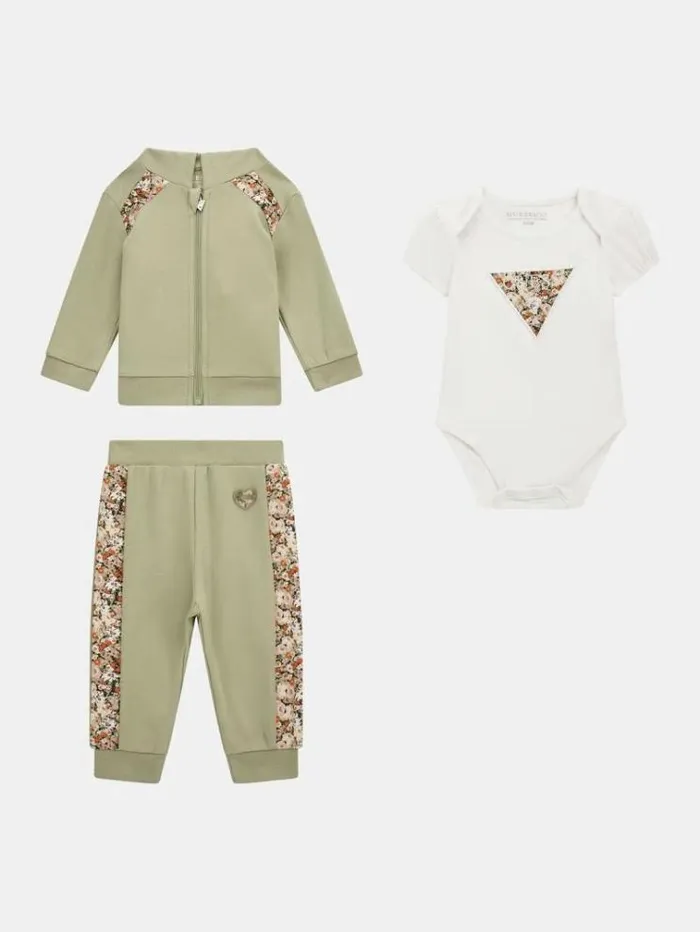 Kids Sweatshirt Body And Pant Set Olive Green Guess Onepiece Suits And Sets