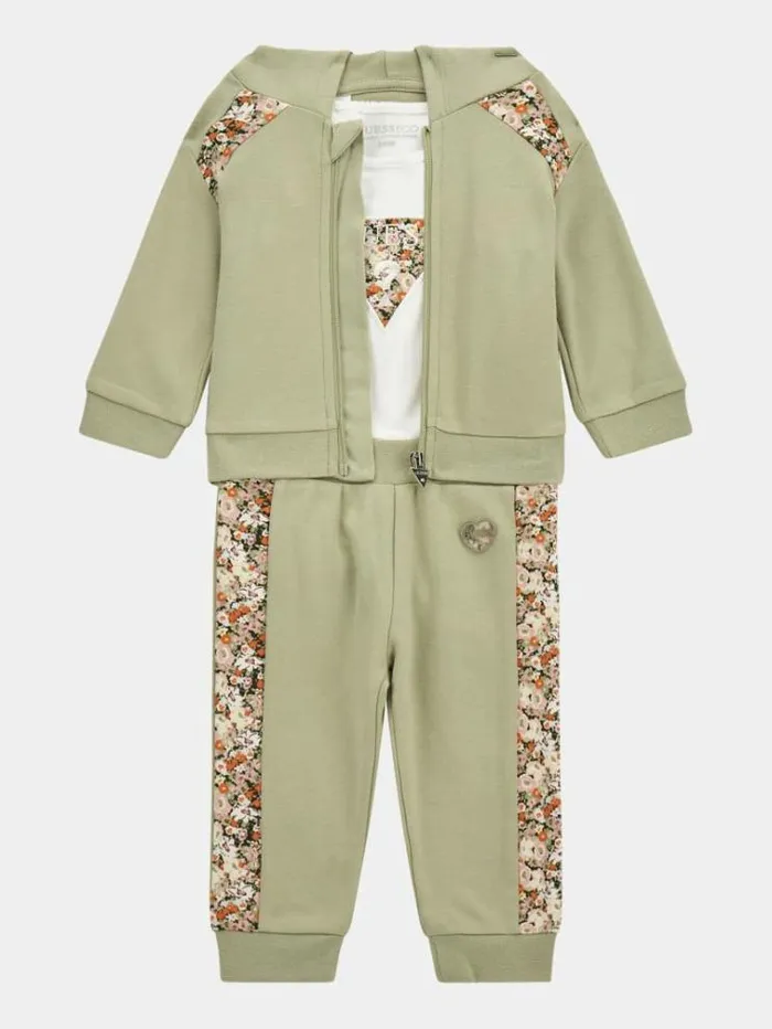 Kids Sweatshirt Body And Pant Set Olive Green Guess Onepiece Suits And Sets