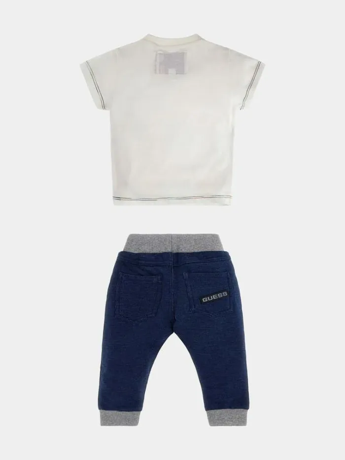 Kids Tshirt And Pant Set White Guess Onepiece Suits And Sets