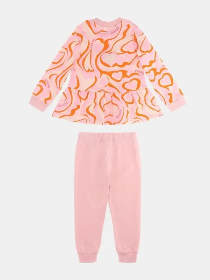 Kids Tshirt And Pants Active Set Multi Pink Guess Sets And Coords