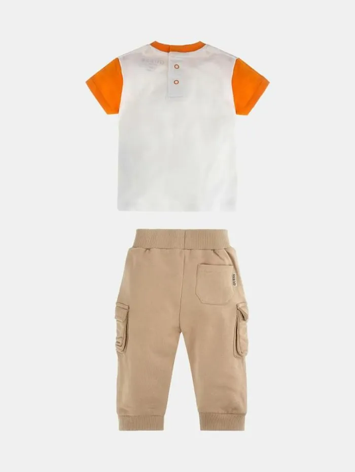 Kids Tshirt And Pants Set White Guess Onepiece Suits And Sets