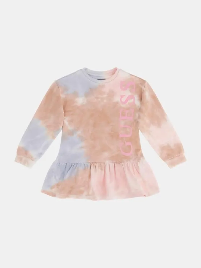 Kids Tiedye Print Dress Multi Pink Guess Dresses