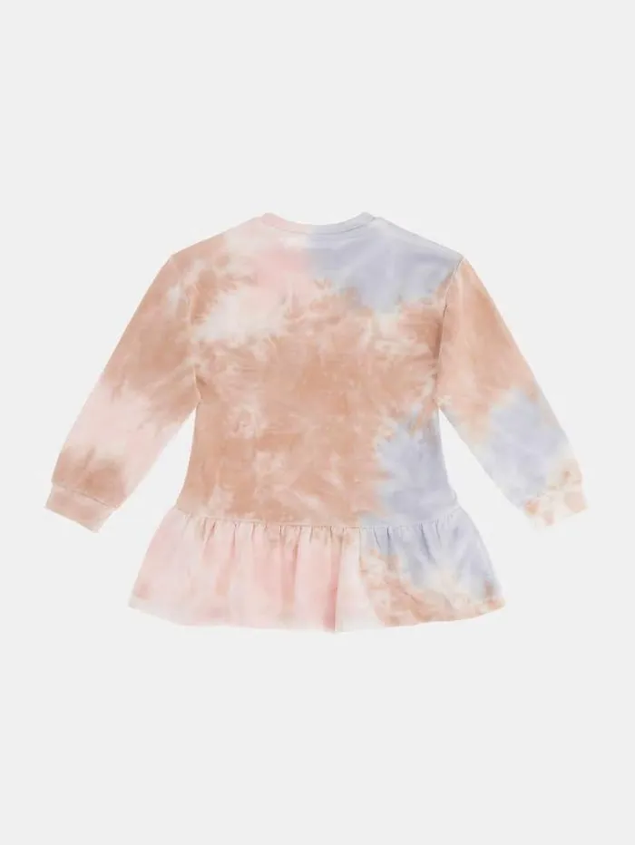 Kids Tiedye Print Dress Multi Pink Guess Dresses