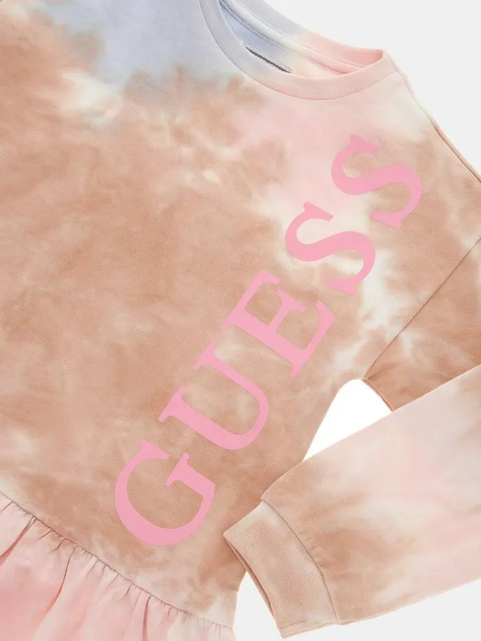 Kids Tiedye Print Dress Multi Pink Guess Dresses