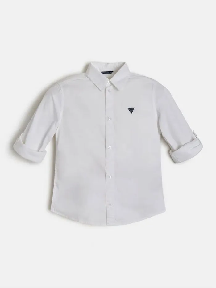 Kids Triangle Logo Shirt White Guess Tops And Tshirts