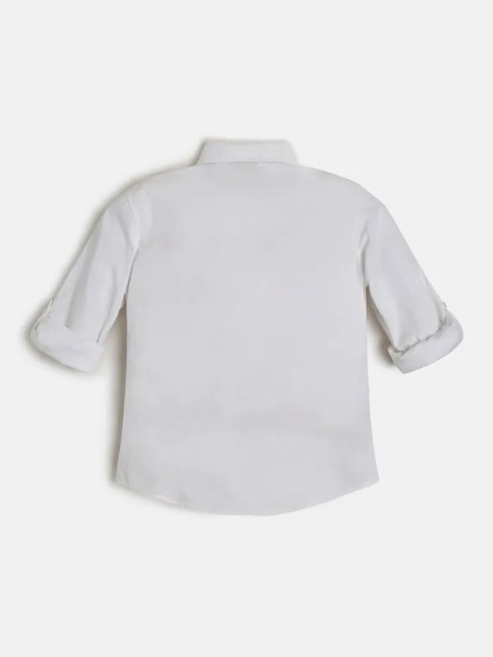 Kids Triangle Logo Shirt White Guess Tops And Tshirts