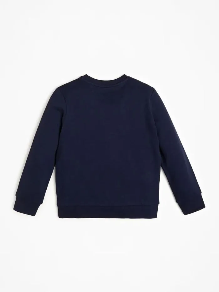 Kids Triangle Logo Sweatshirt Blue Guess Knitwear And Sweatshirts