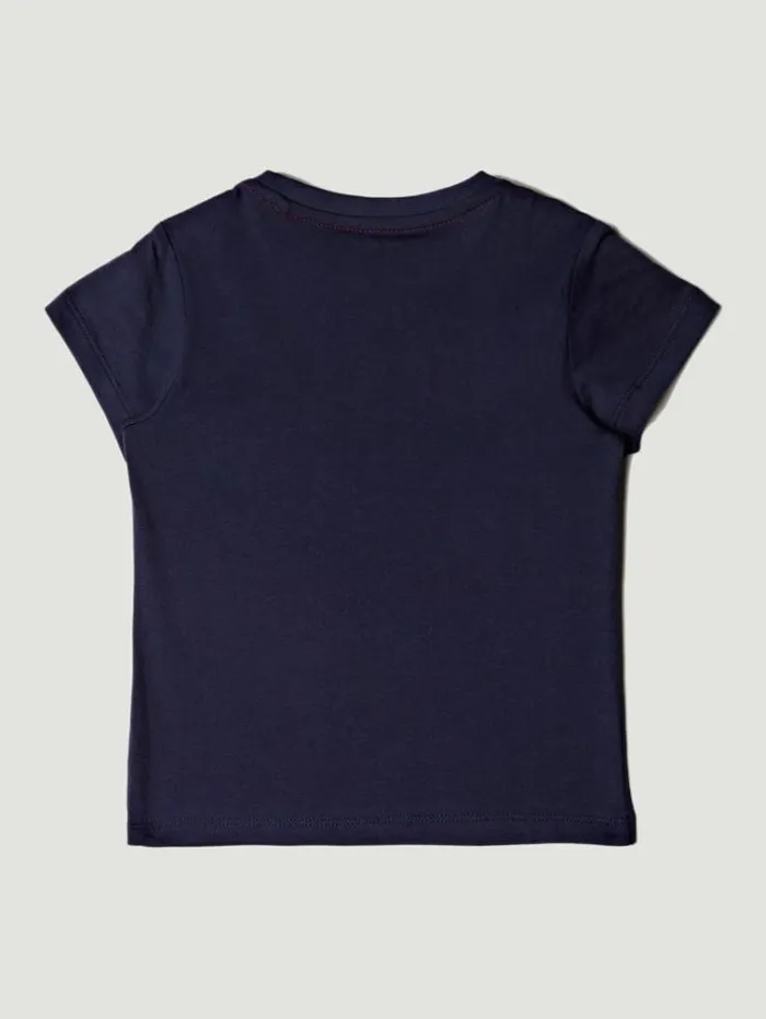 Kids Triangle Logo Tshirt Blue Guess Tops And Tshirts