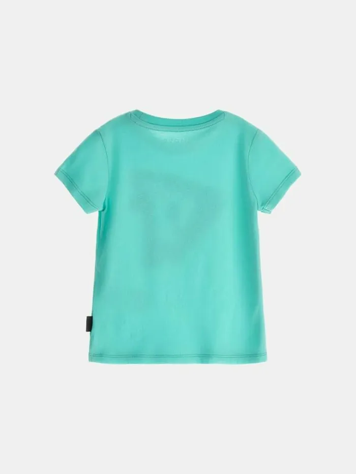 Kids Triangle Logo Tshirt Shades Of Blue Guess Tops And Tshirts