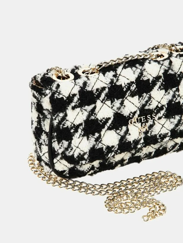 Kids Tweed Crossbody Bag Black Guess Bags And Accessories