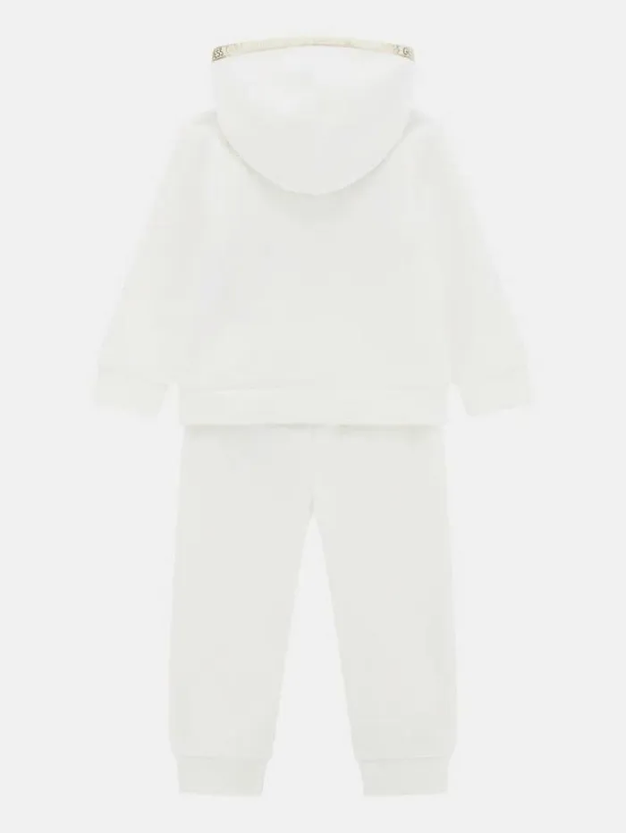 Kids Velour Sweatshirt And Pants Set Cream Guess Sets And Coords