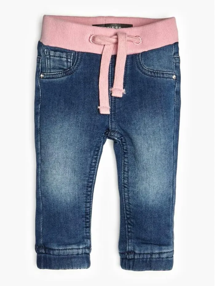 Kids Waist Insert Usedlook Jeans Blue Guess Trousers
