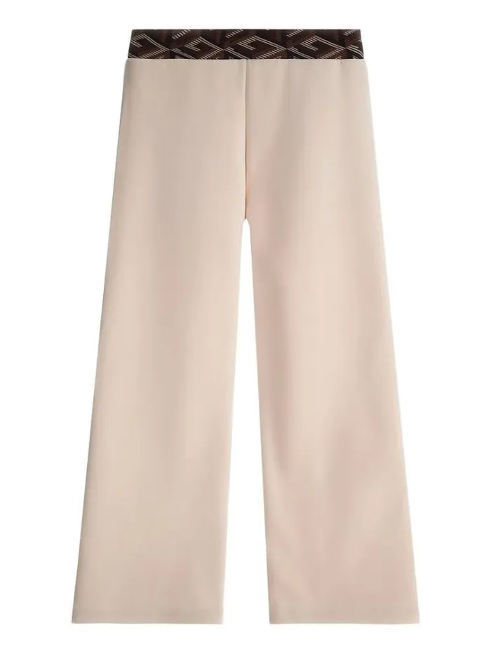 Kids Wide Leg Pants Beige Guess Trousers And Skirts