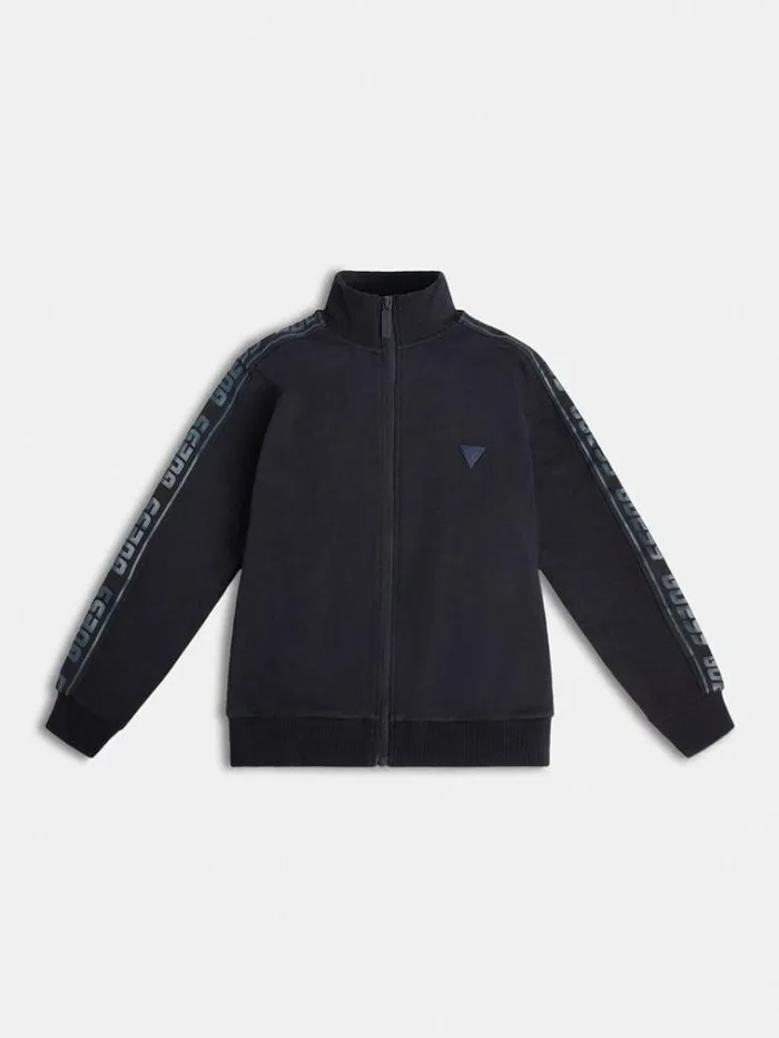 Kids Zip Fastening Sweatshirt Blue Guess Knitwear And Sweatshirts