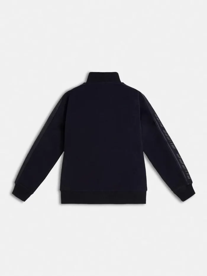 Kids Zip Fastening Sweatshirt Blue Guess Knitwear And Sweatshirts
