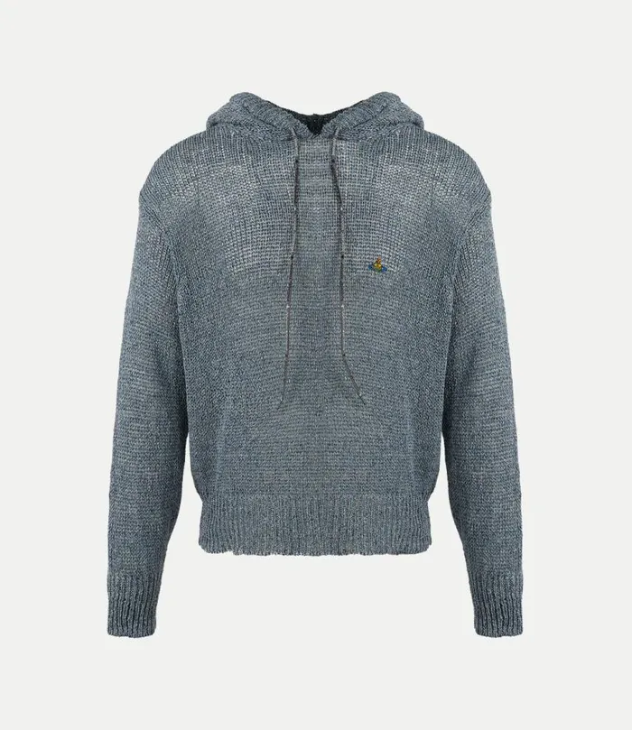 Knitwear And Sweatshirts Men Vivienne Westwood Alex Hoodie In BlueTweed