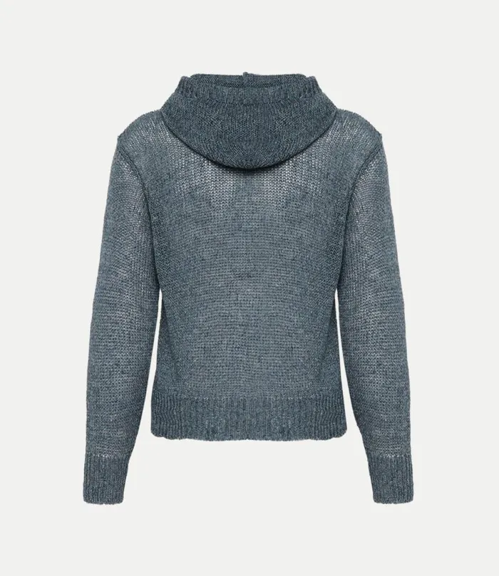 Knitwear And Sweatshirts Men Vivienne Westwood Alex Hoodie In BlueTweed