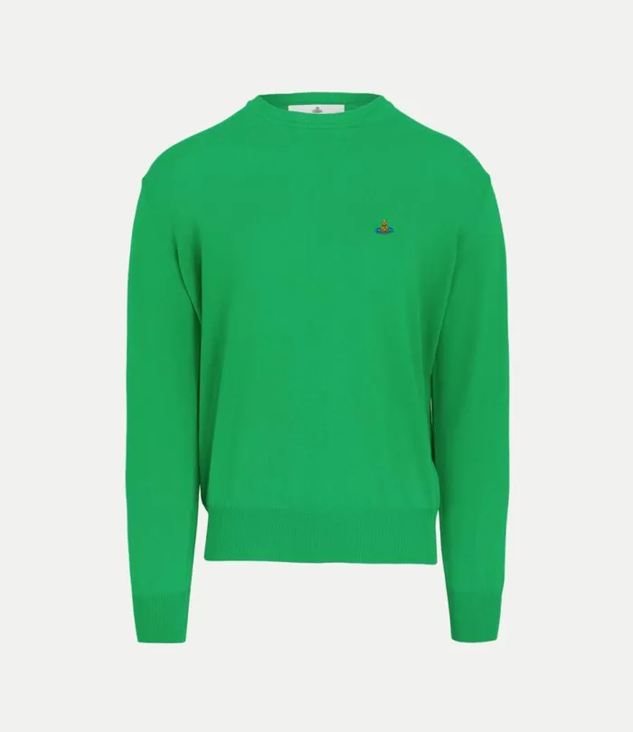 Knitwear And Sweatshirts Men Vivienne Westwood Alex Round Neck Sweater In Green Knitwear And Sweatshirts Men Vivienne Westwood Alex Round Neck Sweater In Green