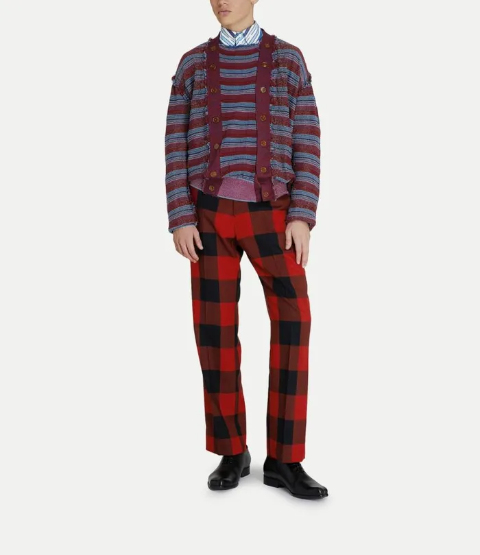 Knitwear And Sweatshirts Men Vivienne Westwood Broken Stitch Cardigan In StripesGunMetal