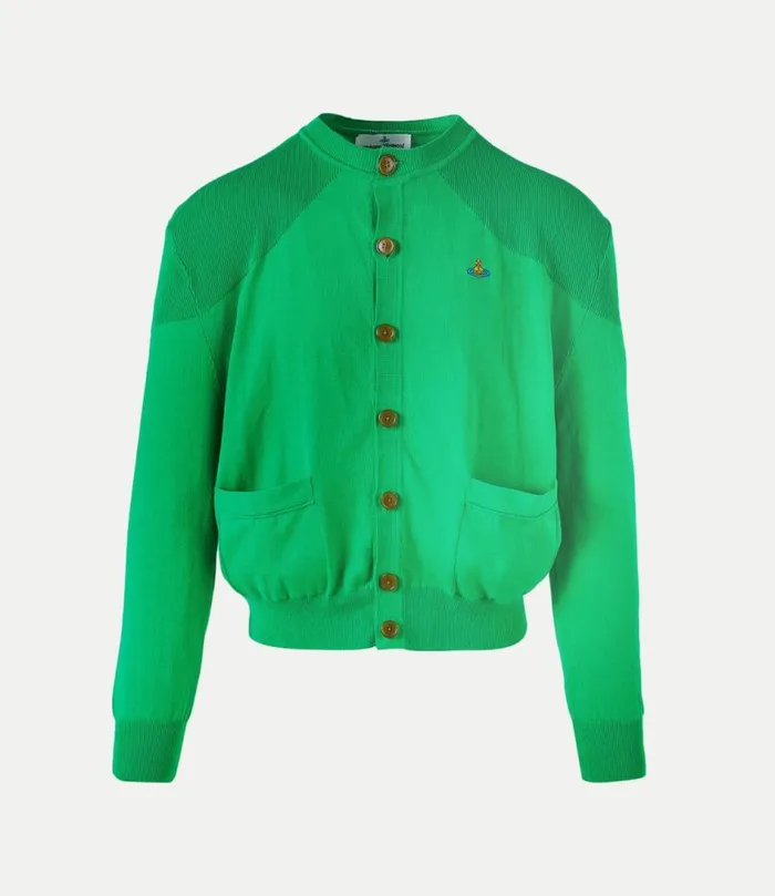 Knitwear And Sweatshirts Men Vivienne Westwood Mark Cardigan In Green
