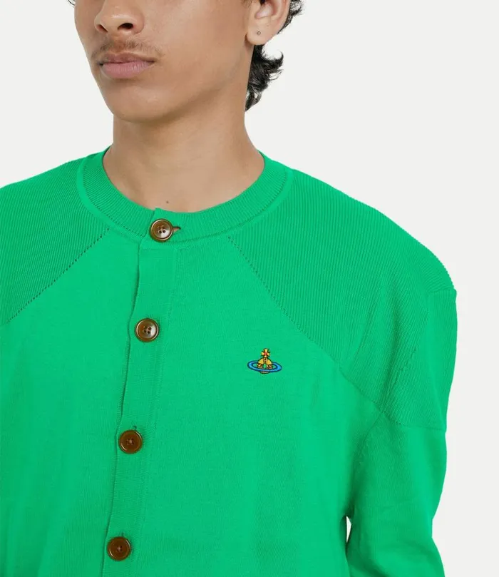 Knitwear And Sweatshirts Men Vivienne Westwood Mark Cardigan In Green