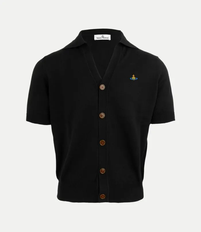 Knitwear And Sweatshirts Men Vivienne Westwood Polo Cardigan In Black