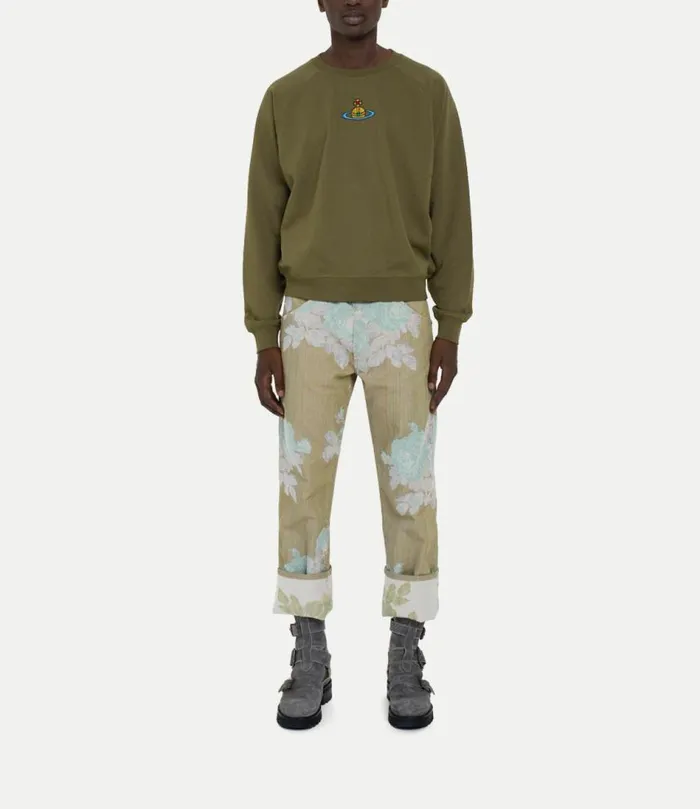 Knitwear And Sweatshirts Men Vivienne Westwood Raglan Sweatshirt In Olive