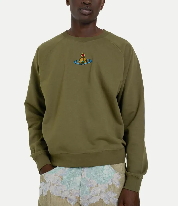 Knitwear And Sweatshirts Men Vivienne Westwood Raglan Sweatshirt In Olive