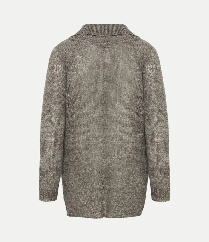 Knitwear And Sweatshirts Men Vivienne Westwood Sean Cardigan In BeigeTweed