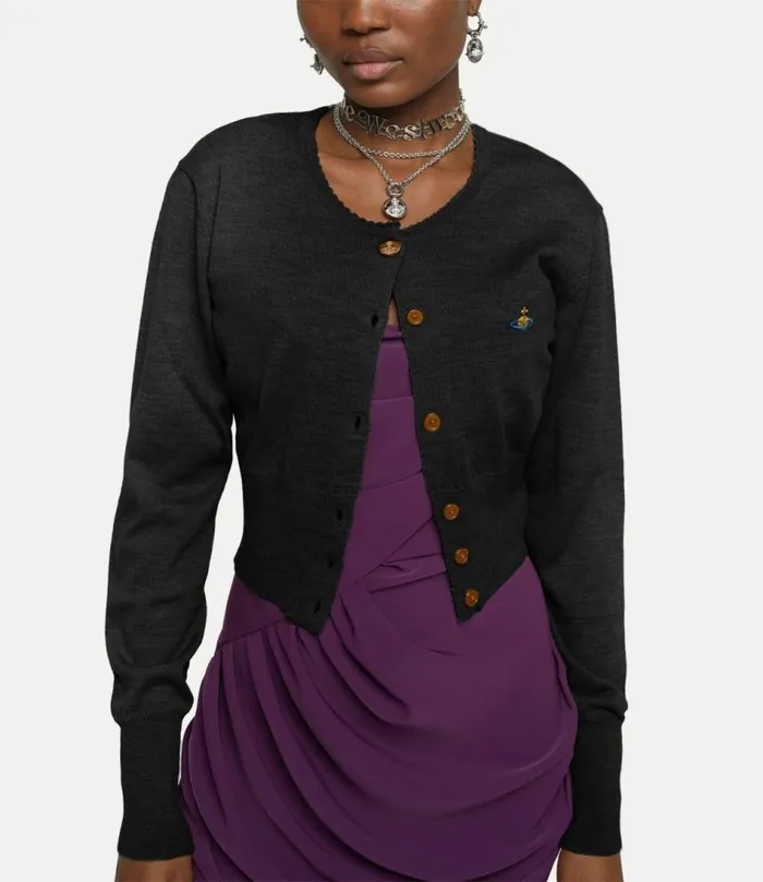 Knitwear Women Vivienne Westwood Bea Cropped Cardi In Black