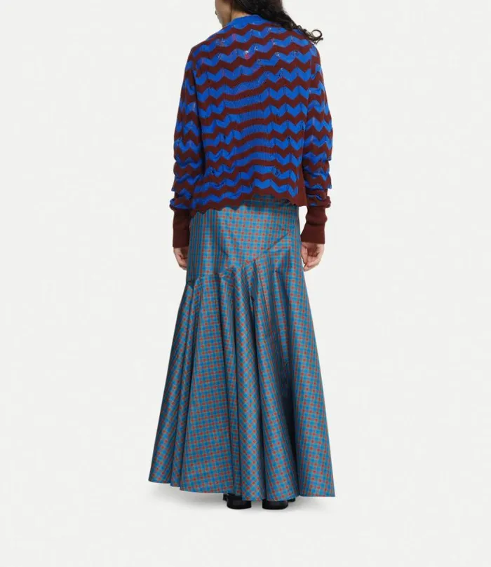 Knitwear Women Vivienne Westwood Drunken Chevron Cardi In BlueBurgundy