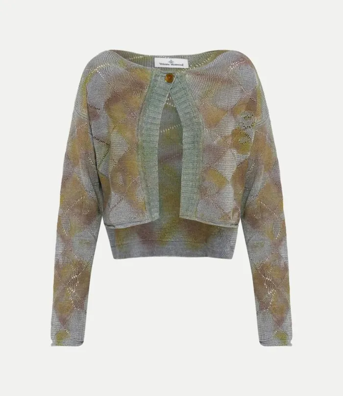 Knitwear Women Vivienne Westwood Knit1 Pearl1 Cardigan In Multi