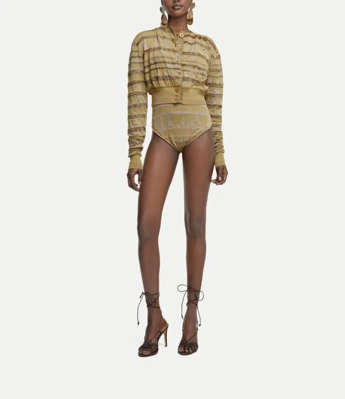 Knitwear Women Vivienne Westwood Villagers Cardi In SandBrown