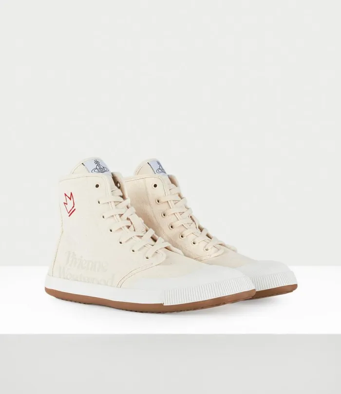 Lace Up Shoes Men Vivienne Westwood Animal Gym High Top In Natural